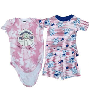 4/$15 Star Wars Yoda Onesie and Yoda PJ Set 18 Month Girl Bundle